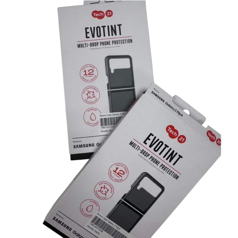 Tech21 EvoTint Protective Case for Samsung Galaxy Z Flip4 - Transparent Black